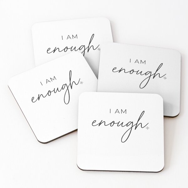 Item preview, I Am Enough - Motivational Phrase designed and sold by BetterEveryDay1.