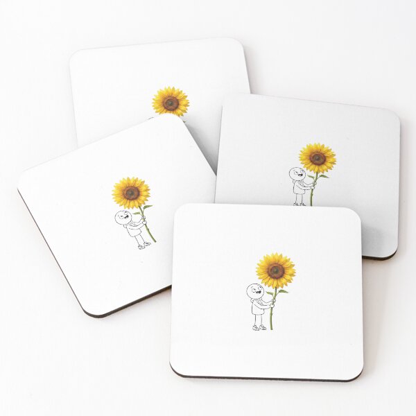 Item preview, Minimalist Line Character Holding a Sunflower - Floral Wall Art designed and sold by LineVerseShop.
