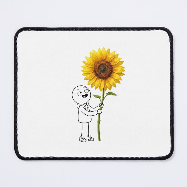 Item preview, Minimalist Line Character Holding a Sunflower - Floral Wall Art designed and sold by LineVerseShop.