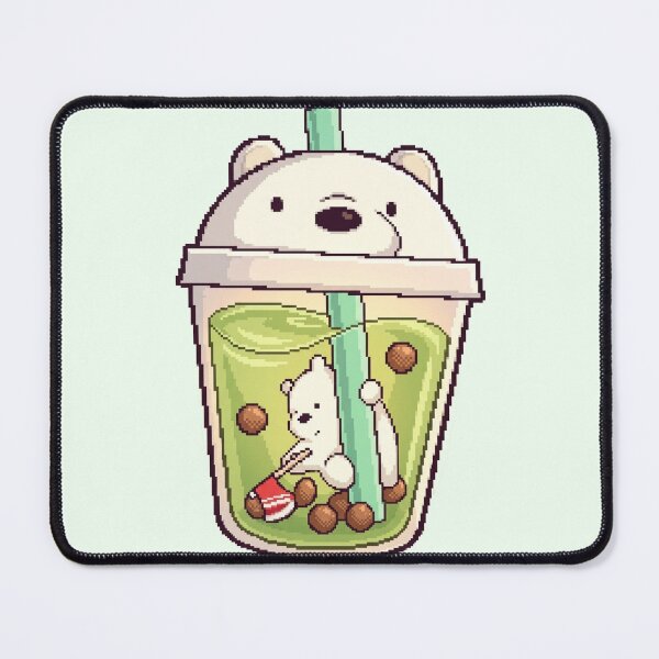 Item preview, Cozy Bear Matcha Bubble Tea | Cute Pixel Art Sticker designed and sold by CaseDiary.