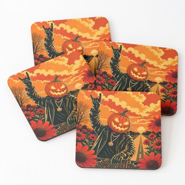 Item preview, Headless Horseman DJ Storm Road - Retro Pop Halloween Art designed and sold by TheHorsemanRidesAgain.