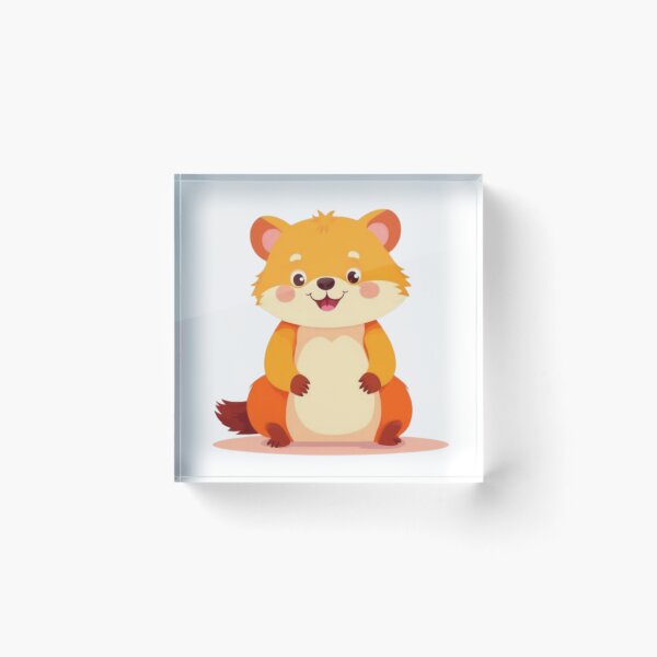 Item preview, Illustration Adorable Little Orange Hamster designed and sold by Orayah-Kids.