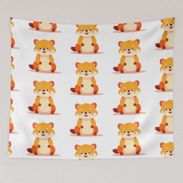 Item preview, Illustration Adorable Little Orange Hamster designed and sold by Orayah-Kids.