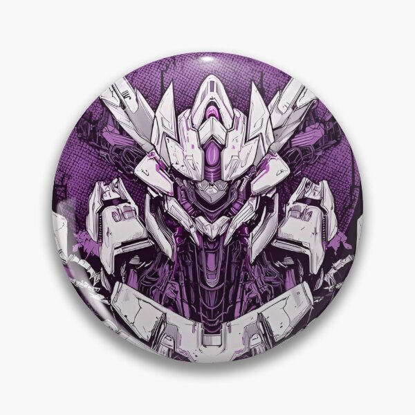 Item preview, Neo Mecha Guardian – Futuristic Cyber Robot | Purple Sci-Fi Armor Wall Art designed and sold by Dyan4.