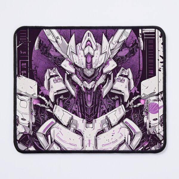 Item preview, Neo Mecha Guardian – Futuristic Cyber Robot | Purple Sci-Fi Armor Wall Art designed and sold by Dyan4.