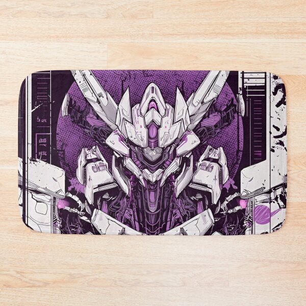 Item preview, Neo Mecha Guardian – Futuristic Cyber Robot | Purple Sci-Fi Armor Wall Art designed and sold by Dyan4.