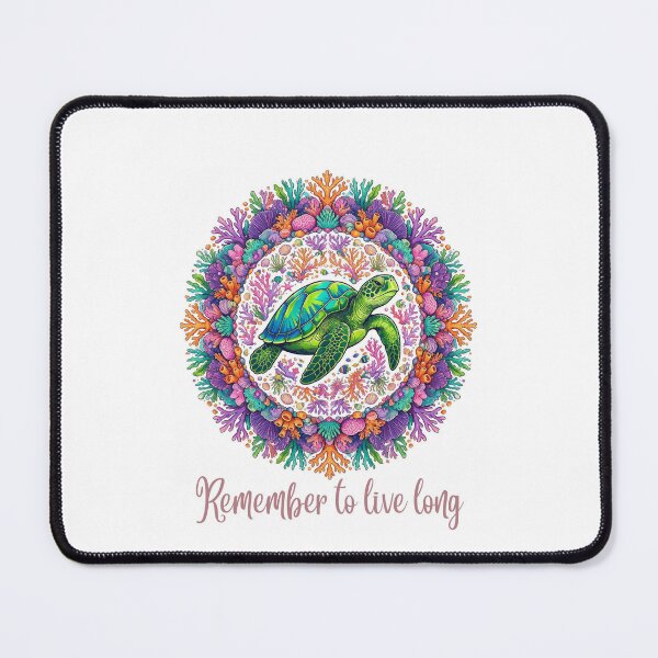 Item preview, Sea turtle swimming through coral mandala designed and sold by DVerse Studio.
