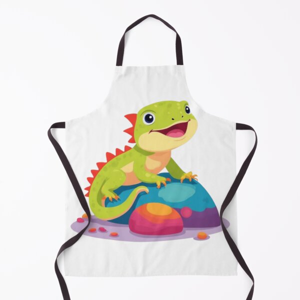 Item preview, Adorable illustration of an iguana on a colorful rock designed and sold by Orayah-Kids.