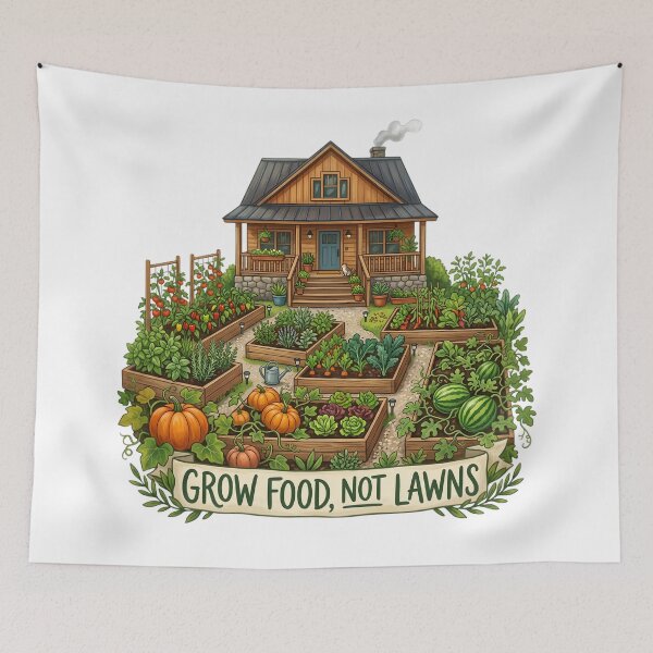 Item preview, Grow Food Not Lawns designed and sold by Sassy Geezer.