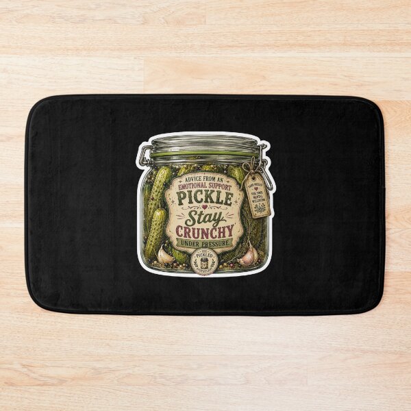 Item preview, Advice from an Emotional Support Pickle. Stay Crunchy Under Pressure | Funny Vintage Pickle Sticker designed and sold by Imagine Ink Design Studio.