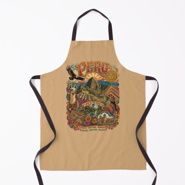 Item preview, Peru Land of the Incas Vintage Travel Poster designed and sold by Skyrocketz.