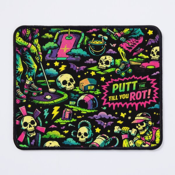 Item preview, Haunted Mini‑Golf – Neon Graveyard Putt‑Putt Pattern designed and sold by Shadowframe Studios.