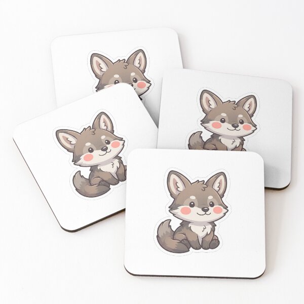 Item preview, Cute Little Wolf Cub Kawaii Animal designed and sold by Owcomm.