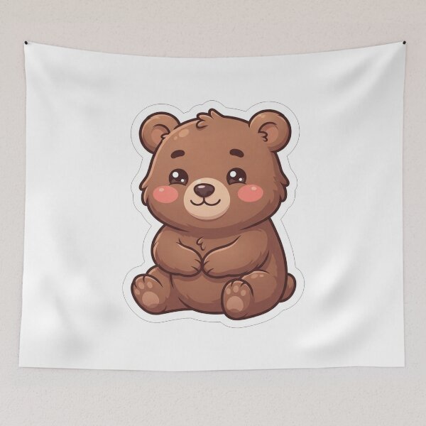 Item preview, Cute Little Brown Bear Cub Illustration designed and sold by Owcomm.