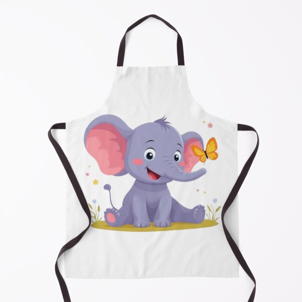 Item preview, Adorable Illustration of a Little Elephant and Butterfly designed and sold by Orayah-Kids.