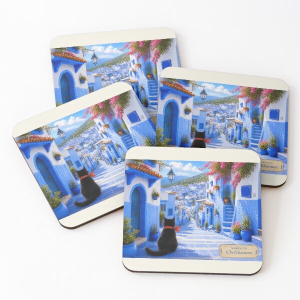 Item preview, Black Cat Journey | Morocco – Chefchaouen designed and sold by lbl-shop.
