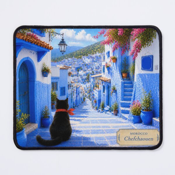 Item preview, Black Cat Journey | Morocco – Chefchaouen designed and sold by lbl-shop.