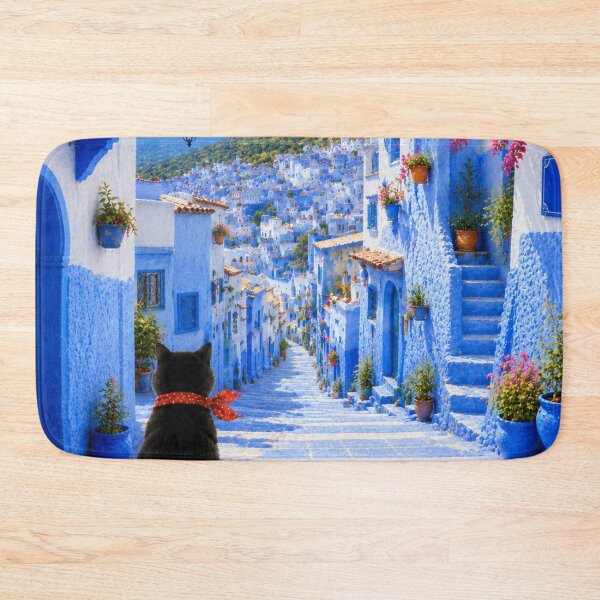 Item preview, Black Cat Journey | Morocco – Chefchaouen designed and sold by lbl-shop.