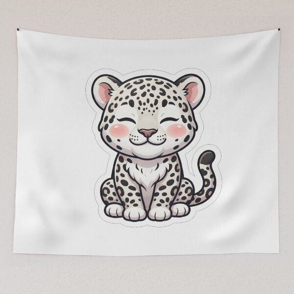 Item preview, Cute Little Snow Leopard Cub Cartoon designed and sold by Owcomm.