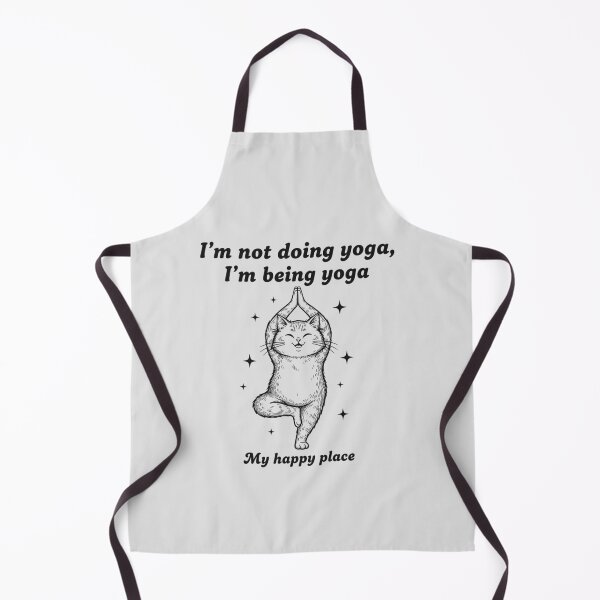 Item preview, I'm Being Yoga: Mindful Tree Pose Cat and Happy Place designed and sold by OlgaLuna_Designs.