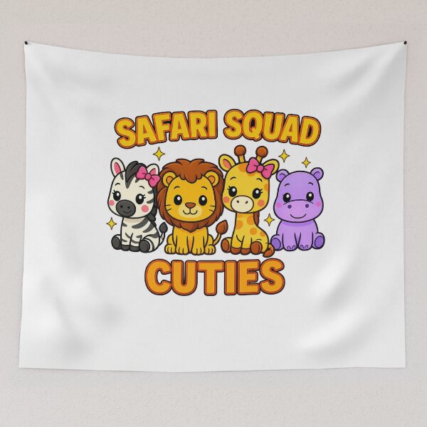 Item preview, Safari Squad Cuties | Cute Kawaii Safari Animals | Kids Animal Lover Gift designed and sold by ChampagnFashion.