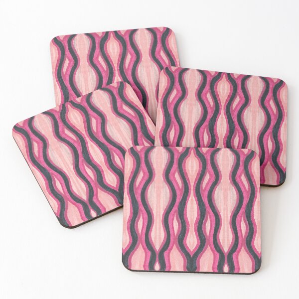 Item preview, Chic Tempest- Black, Pink, Magenta Abstract Artwork designed and sold by BelezaNua.