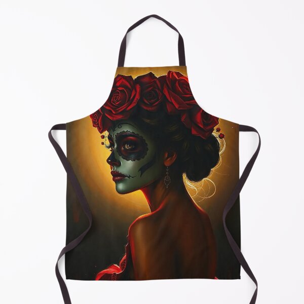 Item preview, Dia de Los Muertos Woman with Red Rose Crown designed and sold by SweetLilith.