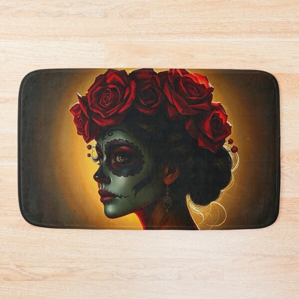 Item preview, Dia de Los Muertos  Woman with Red Rose Crown designed and sold by SweetLilith.