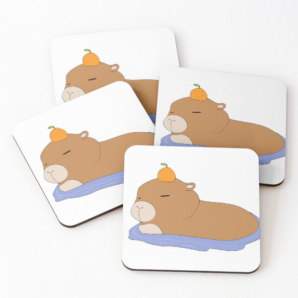 Item preview, Capybara Relaxing in Hot Spring designed and sold by WilesNailsPower.