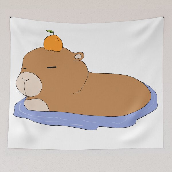 Item preview, Capybara Relaxing in Hot Spring designed and sold by WilesNailsPower.