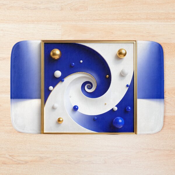 Item preview, Golden Framed Geometric Spiral designed and sold by Vicky Brago-Mitchell®.