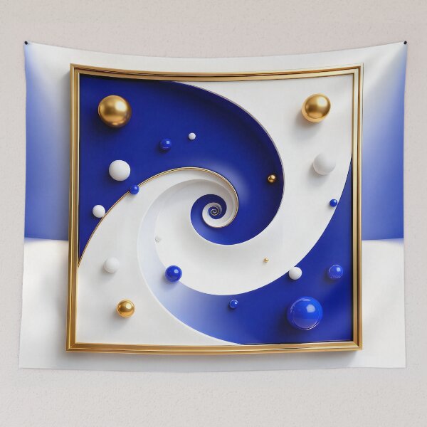 Item preview, Golden Framed Geometric Spiral designed and sold by Vicky Brago-Mitchell®.