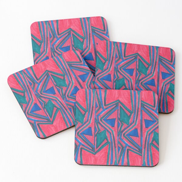 Item preview, Trailblazer- Red, Blue and Teal Geometric Pattern designed and sold by Little Lucid Mind.