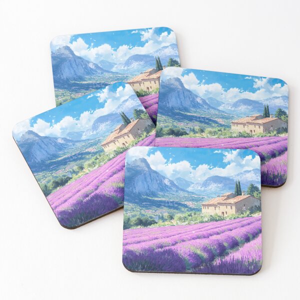 Item preview, Lavender Fields and Countryside House in Provence Hillside designed and sold by Whimsical Wayfarer.