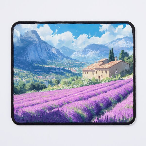 Item preview, Lavender Fields and Countryside House in Provence Hillside designed and sold by Whimsical Wayfarer.