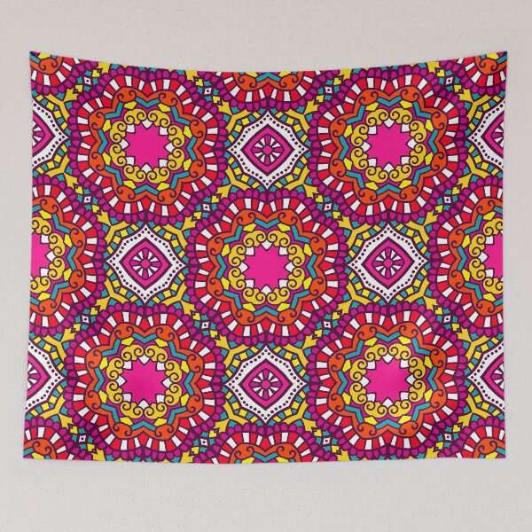 Item preview, Mexican-Inspired Red, Yellow, And Blue Cultural Pattern designed and sold by DEC02.
