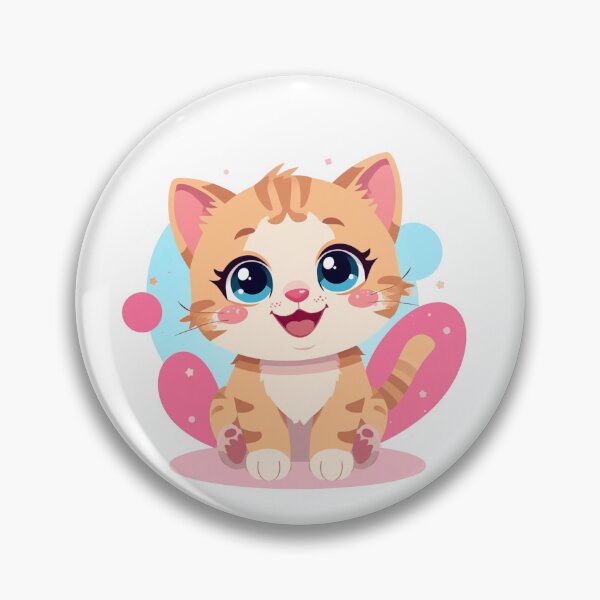 Aperçu de l'œuvre Illustration Adorable Chaton Roux Souriant créée et vendue par Orayah-Kids.