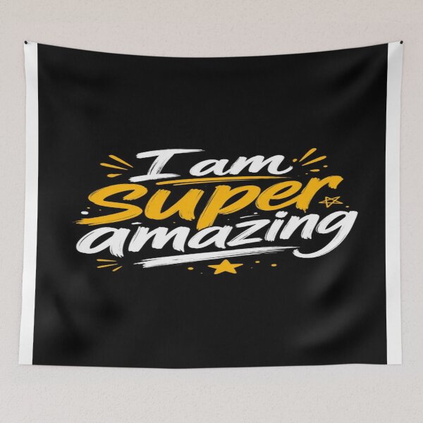 Item preview, Camiseta con cita motivacional tipográfica "Soy súper increíble" designed and sold by EssentialsWear.