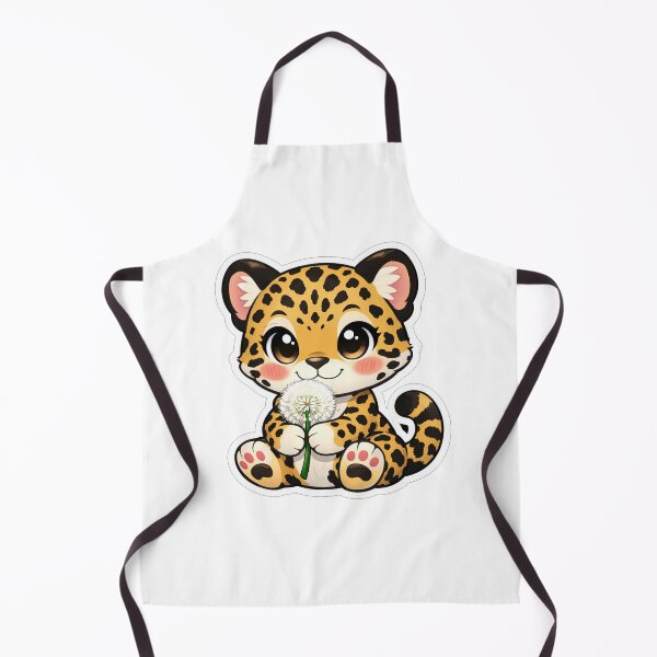 Item preview, Cute Baby Leopard Holding White Dandelion designed and sold by Owcomm.