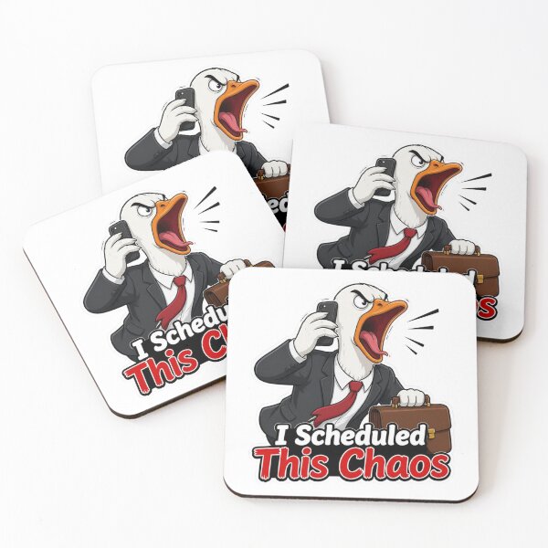 Item preview, I Scheduled This Chaos Funny Business Duck Stressed Office Worker Humor T-Shirt designed and sold by redblink store.