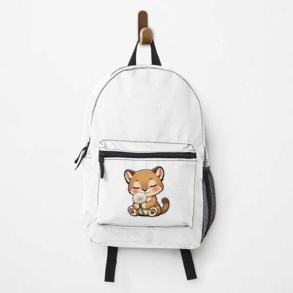 Item preview, Cute Little Cougar Smelling Dandelion Flower designed and sold by Owcomm.