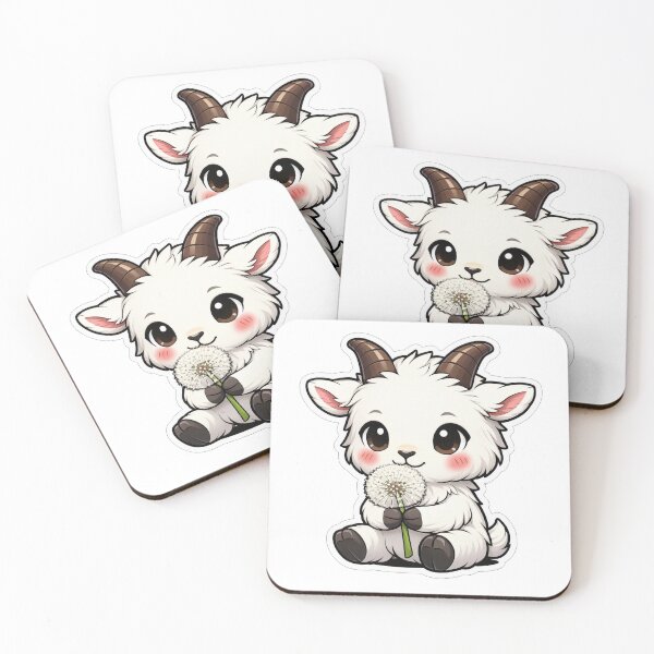 Item preview, Cute Baby Goat Holding A Dandelion designed and sold by Owcomm.