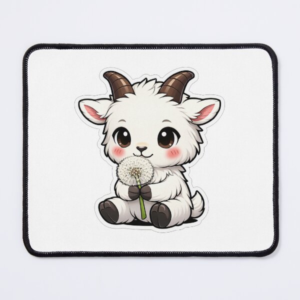Item preview, Cute Baby Goat Holding A Dandelion designed and sold by Owcomm.