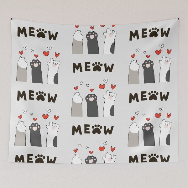 Item preview, Meow Finger Heart: Kawaii Cat Paws and Anime Aesthetic designed and sold by OlgaLuna_design.