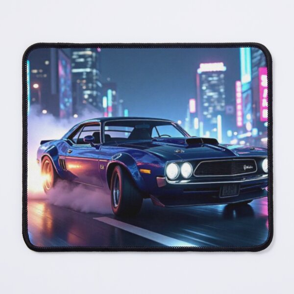 Item preview, Neon Midnight Muscle Car Drift | Cyberpunk Automotive designed and sold by PrincessJStudio.
