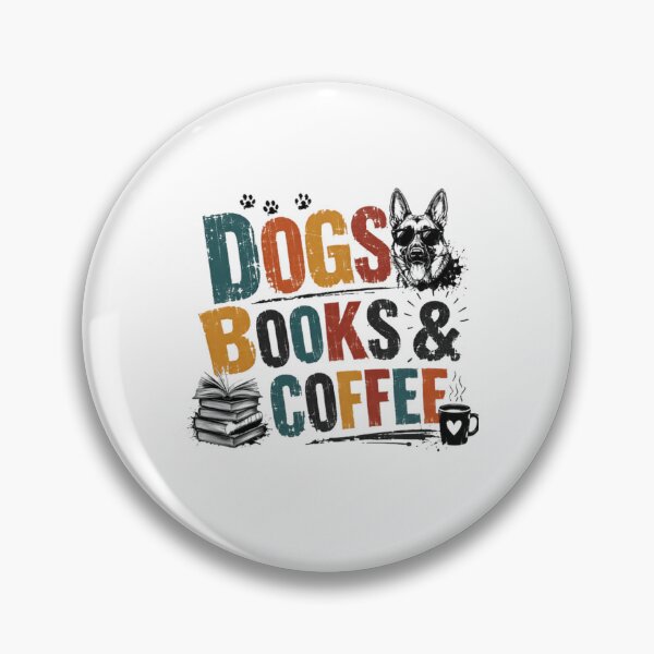 Artikelvorschau, Hunde, Bücher & Kaffee, Hundeliebhaber, Bücherwurm, Kaffeetrinker, Hundeleser entworfen und verkauft von RetroMini2026.