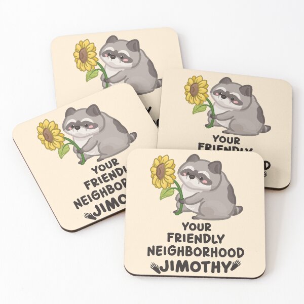Item preview, Your Friendly Neighborhood Jimothy Raccoon Dark Font Version designed and sold by Khotekmei.