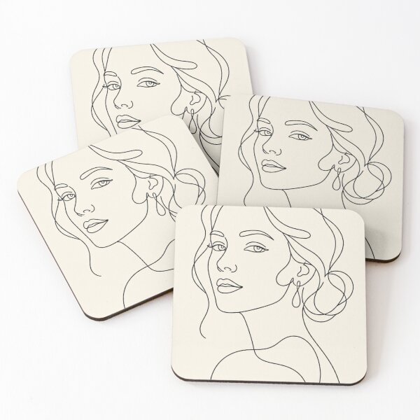 Item preview, Minimalist Continuous Line Art Elegant Woman Face Silhouette designed and sold by Gameshalah's Designs Hub.