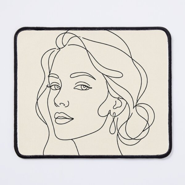 Item preview, Minimalist Continuous Line Art Elegant Woman Face Silhouette designed and sold by Gameshalah's Designs Hub.