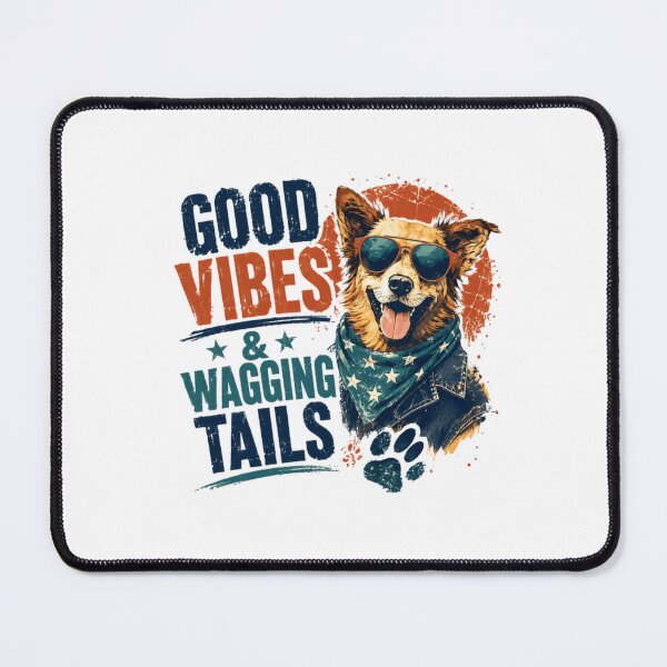 Item preview, Good Vibes & Wagging Tails Dog Lover Pet Owner Canine Enthusiast designed and sold by RetroMini2026.